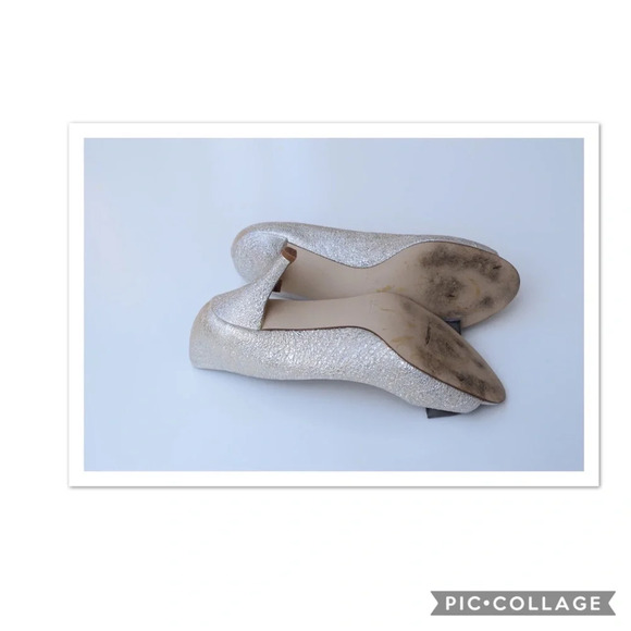 J. Crew Lulu metallic peep toe pumps - Picture 6 of 8